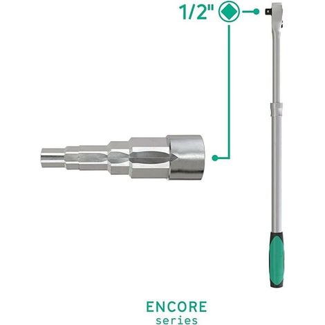 EASYCOMFORT Clé de montage étagée univers avec douille carrée 1/2" 5 tailles pour sanitaires et radiateurs (1/5)