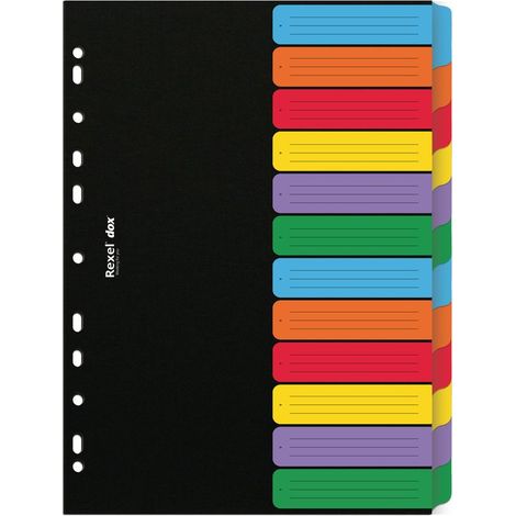 Rexel D26612 Tab-Register Umlaufordner (fließend) Schwarz, Mehrfarbig (1/4)