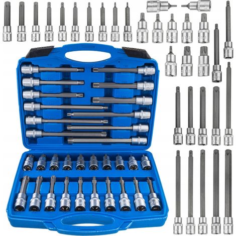 Steckschlüssel Torx-Bit-Nüsse mit Stift T20-T70 1/2 Zoll kurz und lang 55-200 mm (1/5)