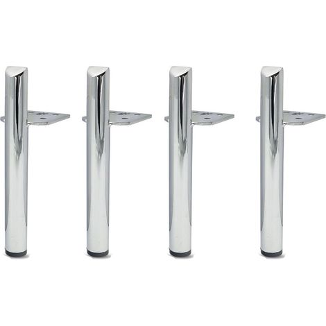 Stück Badezimmer-Waschtischbeine, Sofabeine, Couchtischbeine, Schrankfüße, Möbelbeinzubehör – silber, 20 cm (1/5)