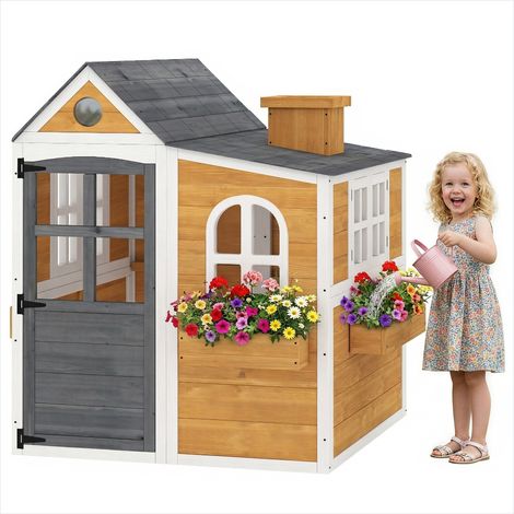 Cabane de jardin pour enfant Cabane de jeu en bois pour enfants (1/5)