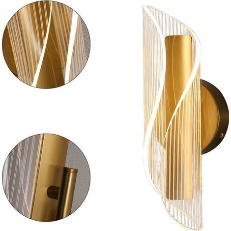 Acryl-LED-Wandleuchte, moderner Stil, 28 x 8 x 8 cm, für die Heimdekoration. (1/5)