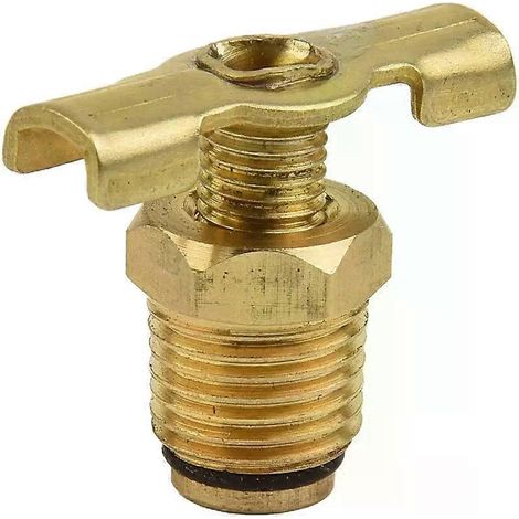 Für Luftkompressortank 1/4 Ablassschraube / Hahn / Ablasshahn mit T-Griff, Messing, Zubehör für Luftkompressoren - JXLGV (1/4)