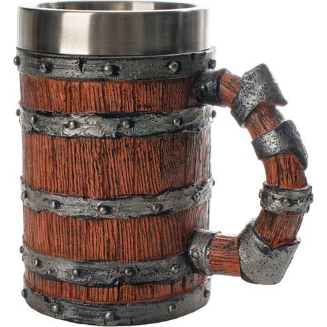 Tasse à boire élégante en forme de baril, tasse en résine (1/2)