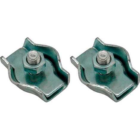 Sujetacable plano simple sjt03, 2 mm, galvanizado, blister 2 uds