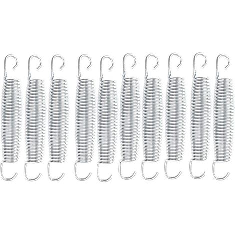 Lot de 10 ressorts en acier galvanisé pour trampoline Installation facile Accessoires de trampoline pour extérieur et intérieur (1/5)