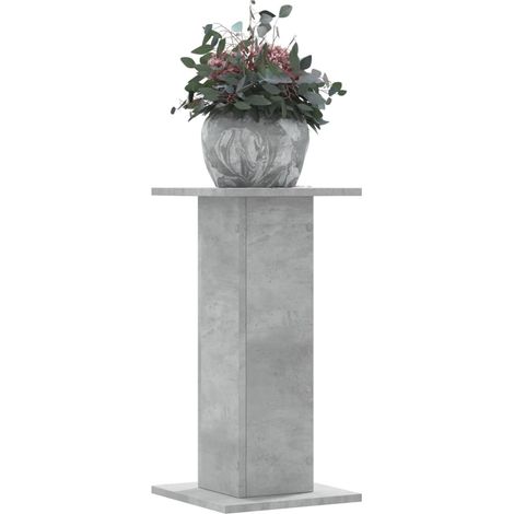 Soportes de plantas 2 uds madera gris hormigón 30x30x60 cm vidaXL