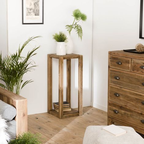 SANDY - Sellette marron bois Pin recyclé (1/5)