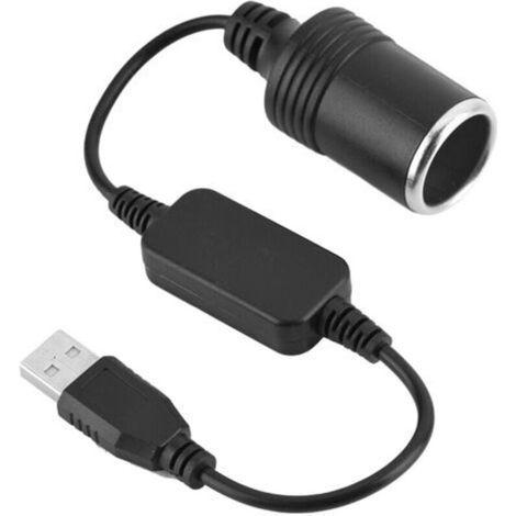 USB-A-Stecker auf 12-V-Zigarettenanzünderbuchse (Buchse) – USB-Anschluss für GPS/Dashcam