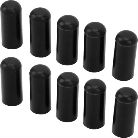 Lot de 10 bouchons obturateurs universels en silicone resistant chaleur 4mm pour durite vide auto BOV noir (1/5)