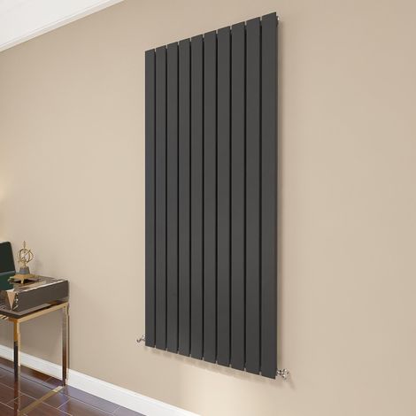 AICA Flat Panel Radiator 1600x680mm Central Heating Double Vertical Stylish Black