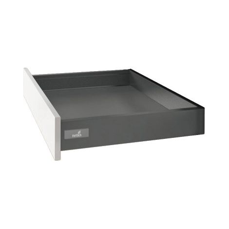 Kits partiels Innotech Atira avec coulisses - Push To Open 30 kg - tiroir simple hauteur 70 mm - 420 mm - Argent - HETTICH