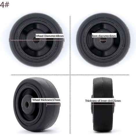 1 roulette pivotante en plastique pour valise, pièce de rechange pour valise - 4 (1/2)