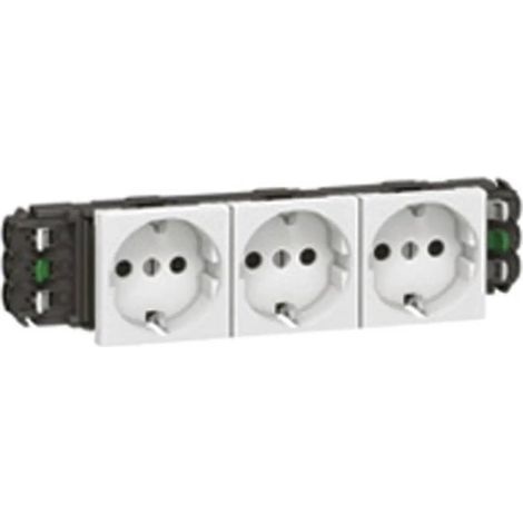 [NEUWERTIG] B-Ware Steckdose Mehrfachsteckdose Legrand 3fach Weiß Einbaukanal Serie Mosaic