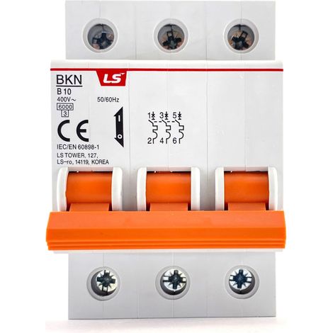 Interruttore magnetotermico 3P 3 moduli 10A Ls electric