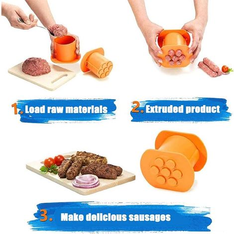 Machine À Saucisses - 7 Orifices - En ABS - Pour Préparation Maison De Saucisses Et Hot-Dogs - 1 Pièce (1/5)