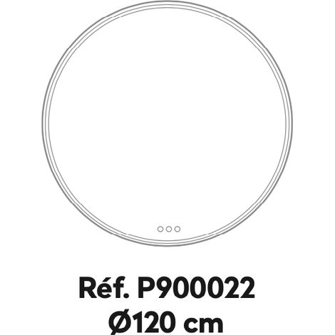 Aelle - Miroir rond , LED 120 cm variateur de lumière - AMBIANCE (1/3)