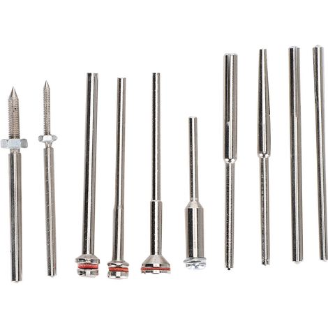 Lot de 10 pinces à barre pour papier abrasif, tige en caoutchouc, mandrin spécial pour meulage et polissage. (1/5)