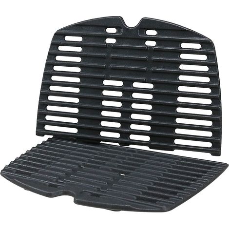 Grille De Cuisson En Fonte - 2 Pièces - Pour Weber Q100 Q1200 - Résistance Chaleur - Barbecue Extérieur - 32x21,6cm (1/5)