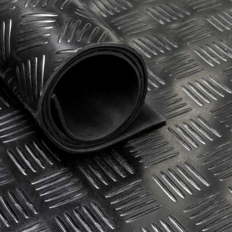 Corredor de goma / alfombra de goma en rollo Traanplaat 3mm - Ancho 150 cm - Por metro lineal