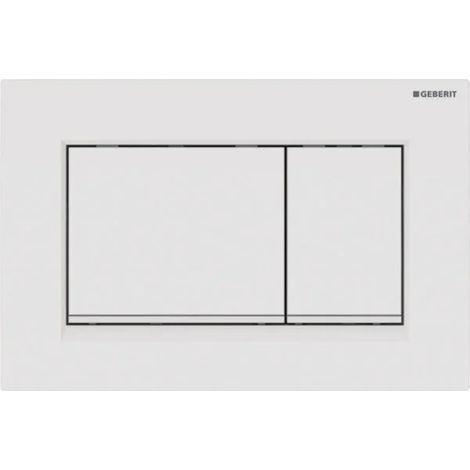 PLACCA DI COPERTURA 2 TASTI SIGMA 30 GEBERIT Bianco/bordo inf. Bianco opaco
