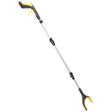 Pince à Déchets Pliable 3 Volets Jaune Pour Ramassage Extérieur Outil De Préhension Longue Portée Ergonomique Ramasseur Nettoyage Jardin Maison Parc - (1/5)