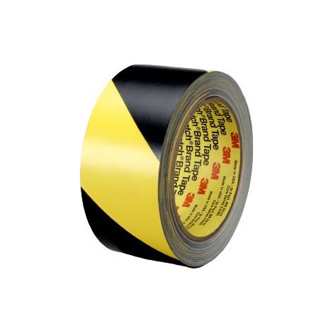 Ruban de Signalisation Noir, Jaune 3M 5702, 51mm x 33m x 0.14mm ( Prix pour 1 )