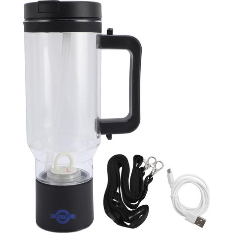 Bouteille d'eau hydrogène portable de 1000 ml, rechargeable par USB et anti-fuite, pour sports de plein air, voyage, bureau (1/5)
