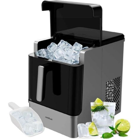 Cecotec Máquina de Hacer Hielo Chillin' Ice 2300. 23kg/24h, Depósito Hielo 1,8kg, Depósito Agua 2L