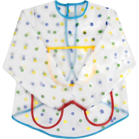 Kinder-Malkittel, wasserdichte Malschürze, langärmeliger Malkittel mit 3 Taschen, Kinder-Malschürze für Schulaktivitäten, Malen, Kochen, Färben