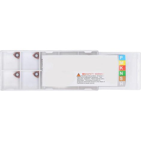 10-teiliges Set Wendeschneidplatten aus Hartmetall für Dreh- und Fräsmaschinen, CNC-Werkzeugset als Ersatz für WCMX030208F