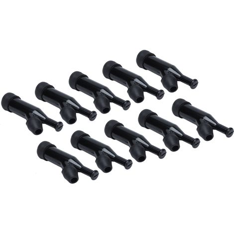10Pcs Bouchon de Bougie Haute Pression Noir ABS Premium Résistant Installation Facile Capuchon 168F (1/5)