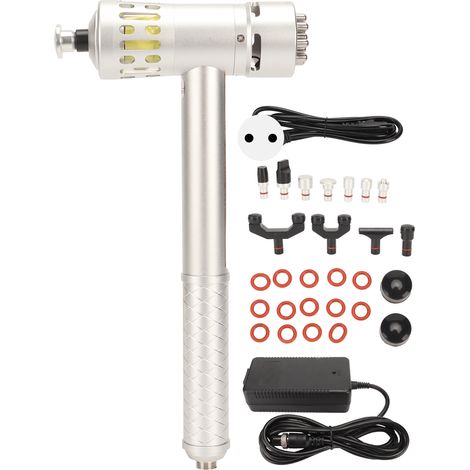 Appareil de thérapie par bioélectricité, massage profond des méridiens, ondes de choc extracorporelles, instrument de soin 100-240V, prise UE, argenté (1/5)