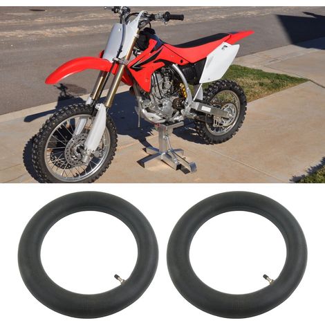 Deux valves coudées à angle droit pour chambre à air de pneu 2.50-10 pour Honda CRF50 (livrées sans air). (1/5)