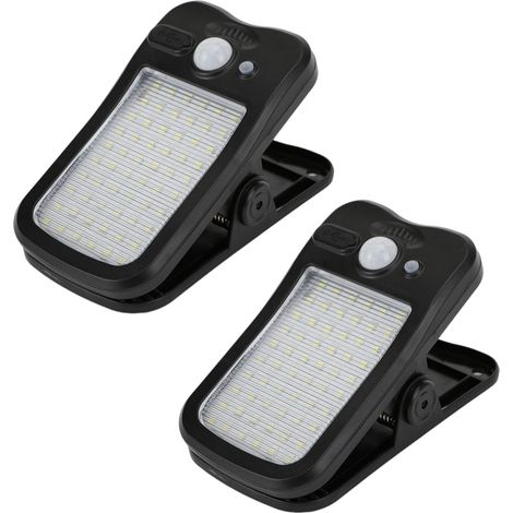Lámpara solar exterior con sensor de movimiento, IP65, recargable por USB, para jardín, valla, garaje, camping. (1/5)