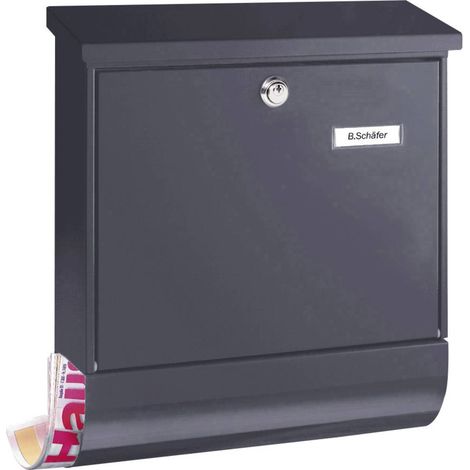 Burg Wächter 38210 VARIO 8672 ANT Boîte aux lettres Tôle d'acier anthracite avec serrure à clé S941651 (1/2)