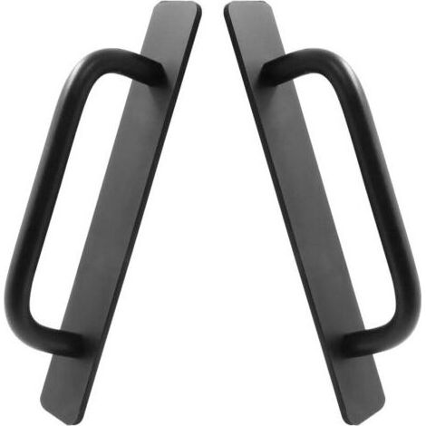 2 Pièces Poignées de Meuble Autocollantes, Autocollants de Poignée de Porte Coulissante, Noir Poignee Porte Coulissante, Poignées de Portes Adhésives pour Portes et Fenêtres, Armoires (1/5)