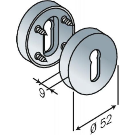 Paire rosace serrure S80 – Bec de cane noir – Garniture porte Ø 52mm – Béquille nylon 135mm – Fixation invisible par vis à bois – Normbau