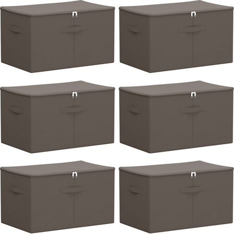 Caja de Almacenamiento 6 uds. Tejido no tejido 55 x 35 x 32 cm vidaXL
