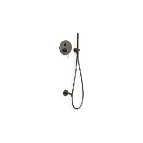 Kit mitigeur encastré 2 voies Rapid‑box pour baignoire et douche Study Noir Métallisé - TRES 26238006KM