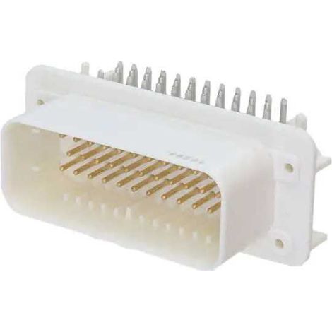 Connettore AmpSeal femmina 35 vie bianco PCB 90° pin dorati senza guarnizione