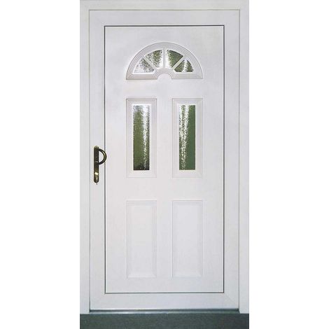 Haustür KS weiss Freiburg 70mm B1100 x H2100 mm, links