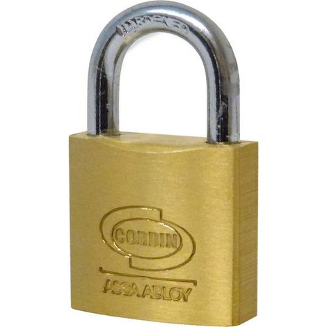 Lucchetto CORBIN, arco standard da 25 mm, con chiavi abbinate e alta resistenza. (1/2)