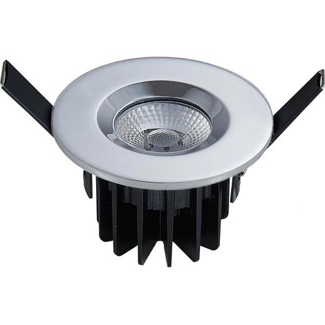 LED Einbaustrahler 8W IP65 3000K 36° 640lm - Abdeckring: chrom