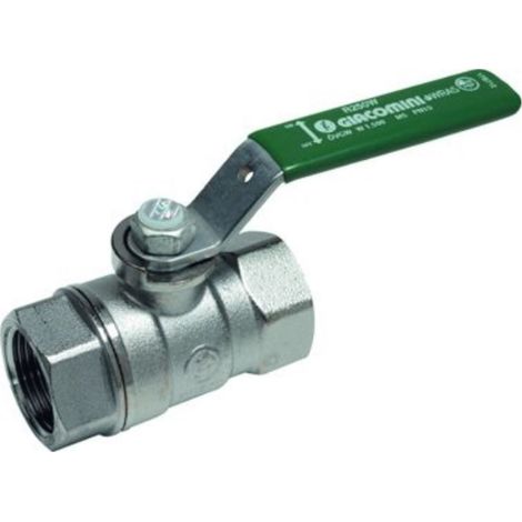Trinkwasser-Kugelhahn mit grünem Hebelgriff Schwermodell Giacomini R250W 3/4" (1/5)