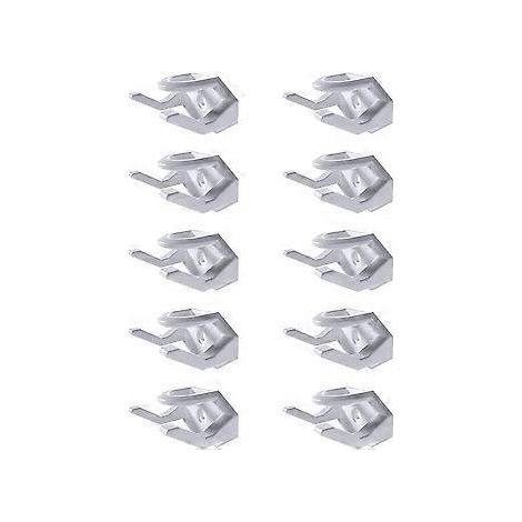 10 Huthaken – 5,2 x 4 x 3 cm – Hutablage – Hutorganizer – Wandmontage – Huthaken – weiß – Hutständer – Kunststoff – Wandmontage