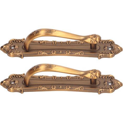 2 pièces poignée porte grange robuste bronze montage en surface pour porte coulissante bois portail armoires (1/5)
