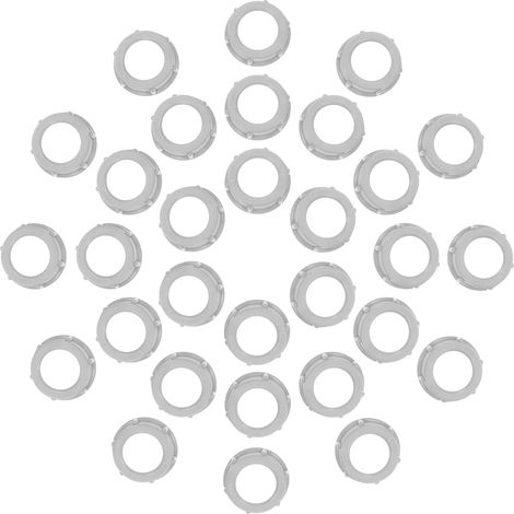 Bagues filetées en plastique gris Zerodeko 3/4 pouce, 100 pièces (1/5)