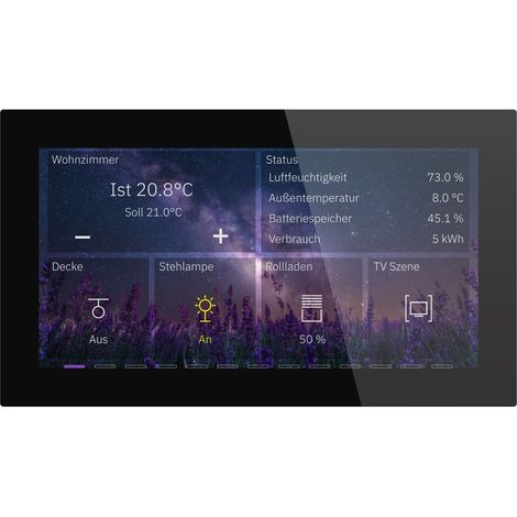 MDT Glas Touch BE-GTS06TS.01S 6 Zoll Schwarz
