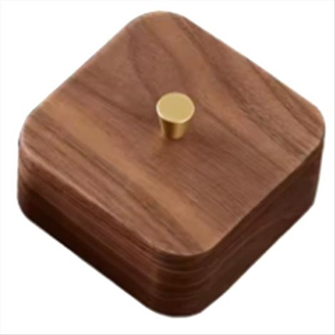 Boîte de rangement pour cure-dents et fil dentaire, boîte de rangement pour cotons-tiges, boîte de rangement anti-poussière en bois massif, organisateur de bijoux, rangement multifonctionnel (1/5)